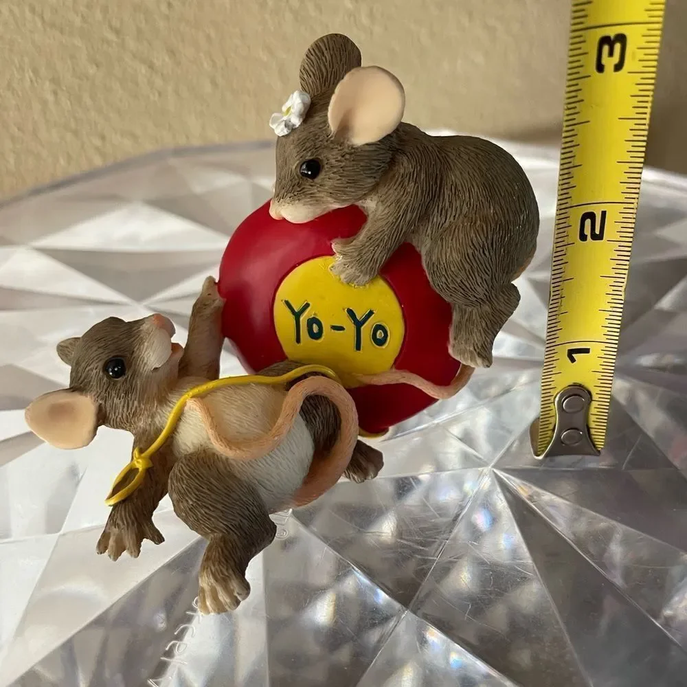 Fitz and Floyd Charming Tails The Ups and Downs are Fun Yo Yo Mice Figure